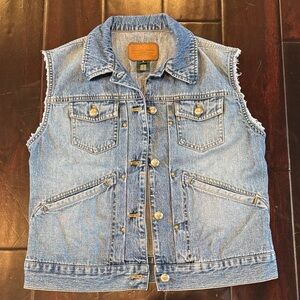 Lauren Jeans Company Denim Sleeveless Vest